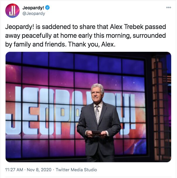 Trebek Tweet